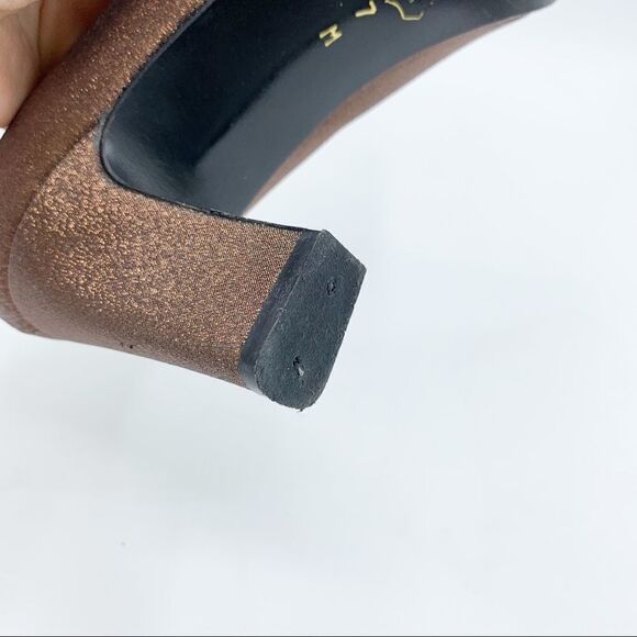 ‎Nina Metallic Copper Fabric Pumps Sz 7 - Picture 10 of 12